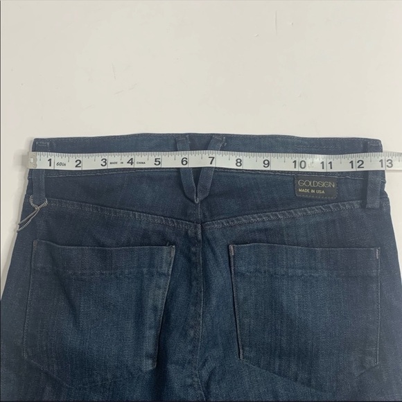 NWT Goldsign Dark Blue Wash Mid-Rise Bootcut Jeans - Picture 10 of 14